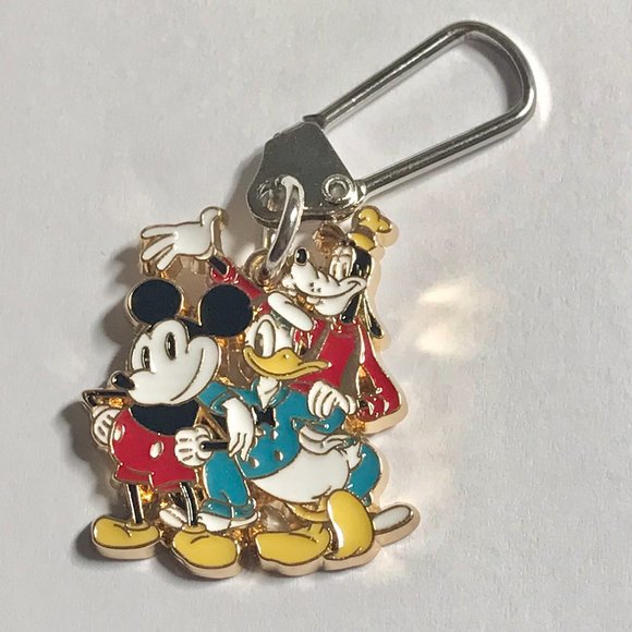 Disney Goofy Donald Duck Mickey Mouse Zipper Pull Keychain Purse Charm Backpack - Picture 6 of 9